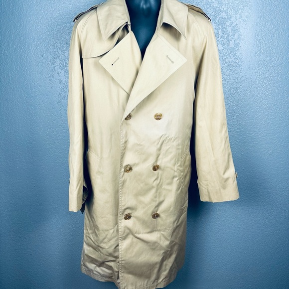 harbor master mariner II Vintage 1970s Wool/Nylon Double Breasted Trench Coat - Picture 6 of 8